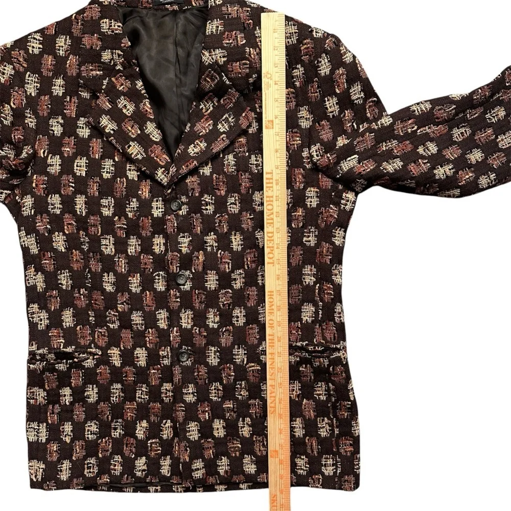 Vintage Al Barden Tweed Blazer 40R Brown Textured Wool Sport Coat